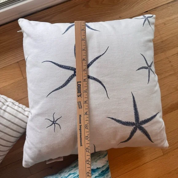 Nautical Themed Decorative Pillow Set - Blue and White - Picture 8 of 10